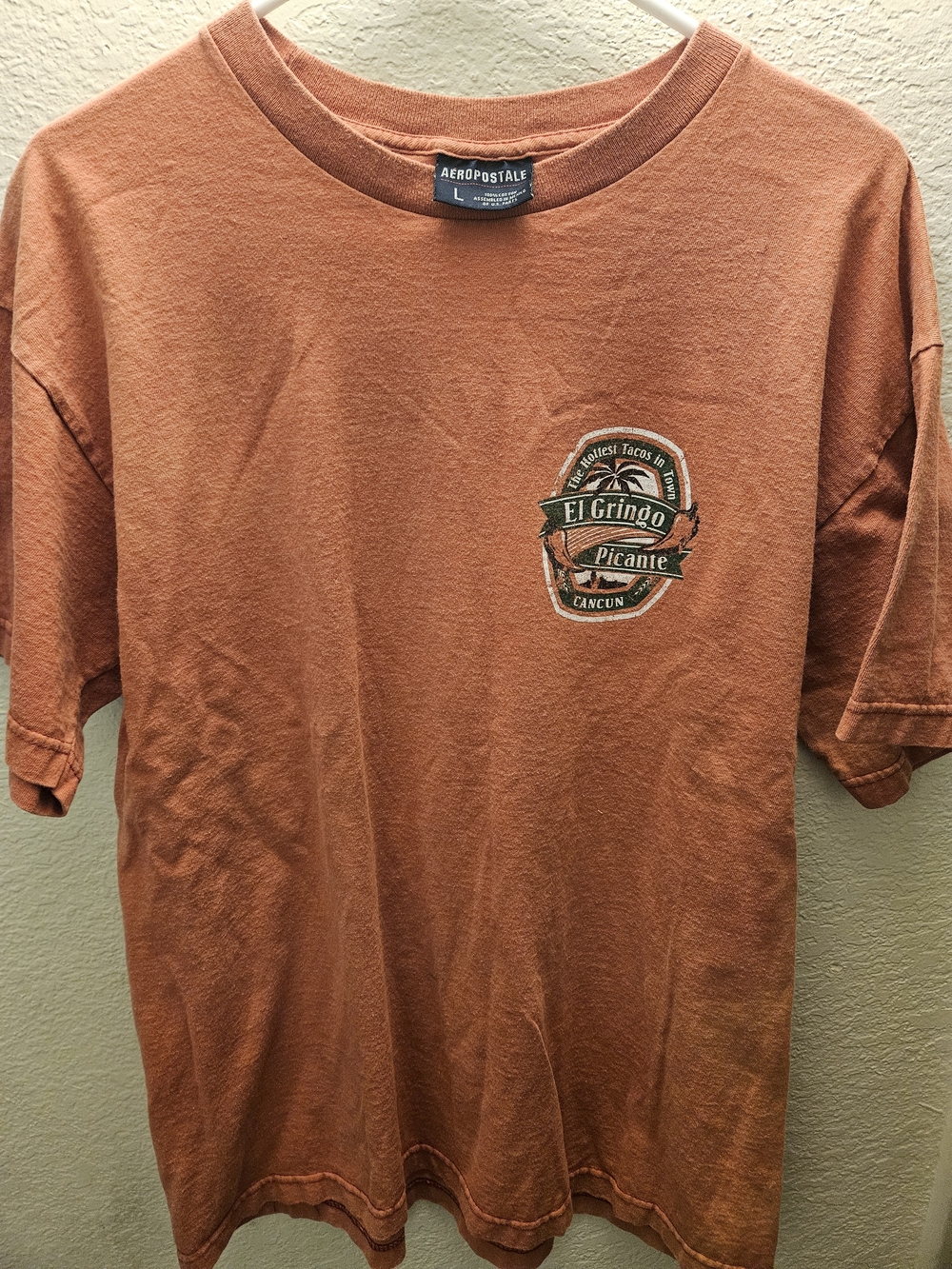Aeropostale Men’s Rust Orange 'El Gringo Picante' Graphic Tee